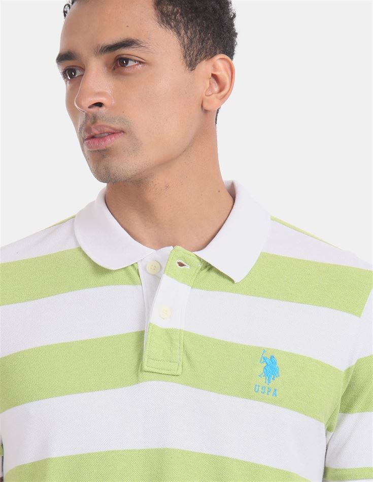 U.S. Polo Assn. Men Casual Wear Green  Polo Shirt
